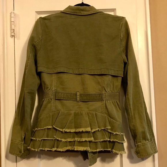 Anthropologie Olive Military Jacket - Picture 2 of 6